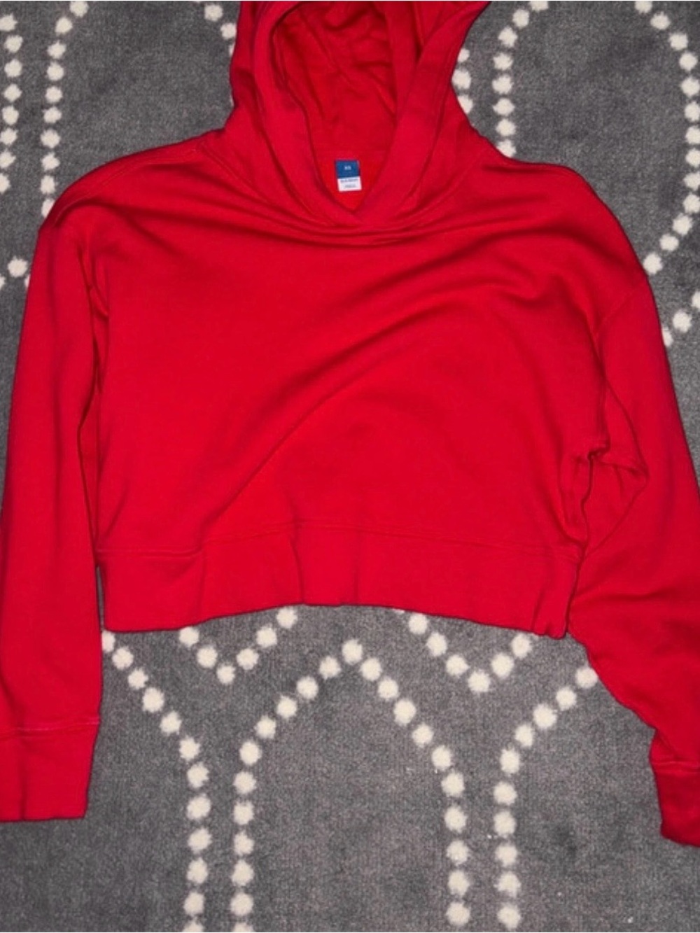 Old Navy Bright Red Cropped Hoodie - Women's Sweatshirt